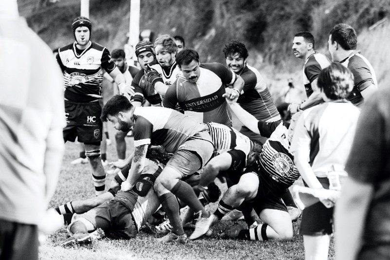 Scrum1 Bild aus einem Rugby-Spiel